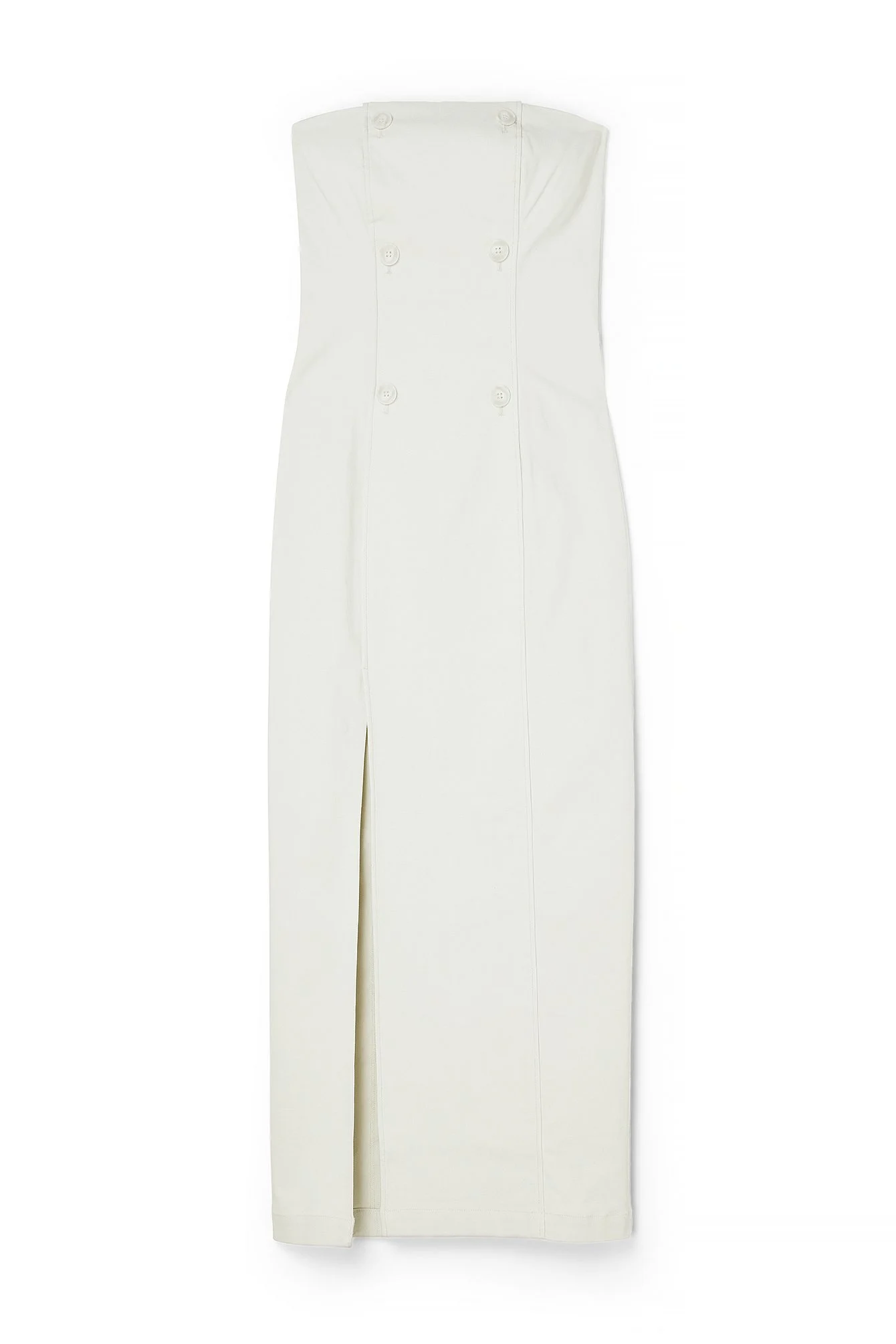 Zweireihiges Bandeau-Midikleid