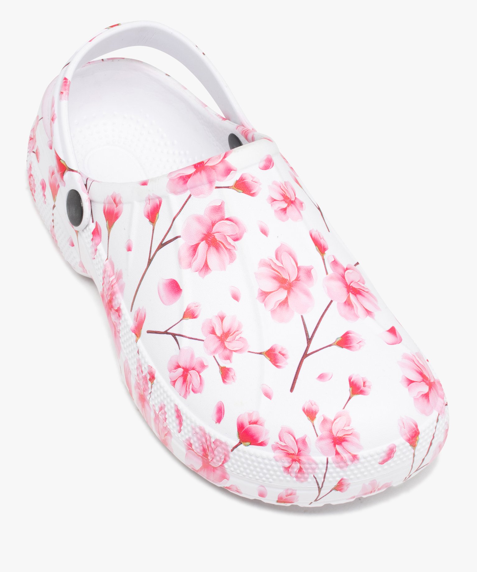 Sabots souples femme imprimés fleurs rose | GEMO