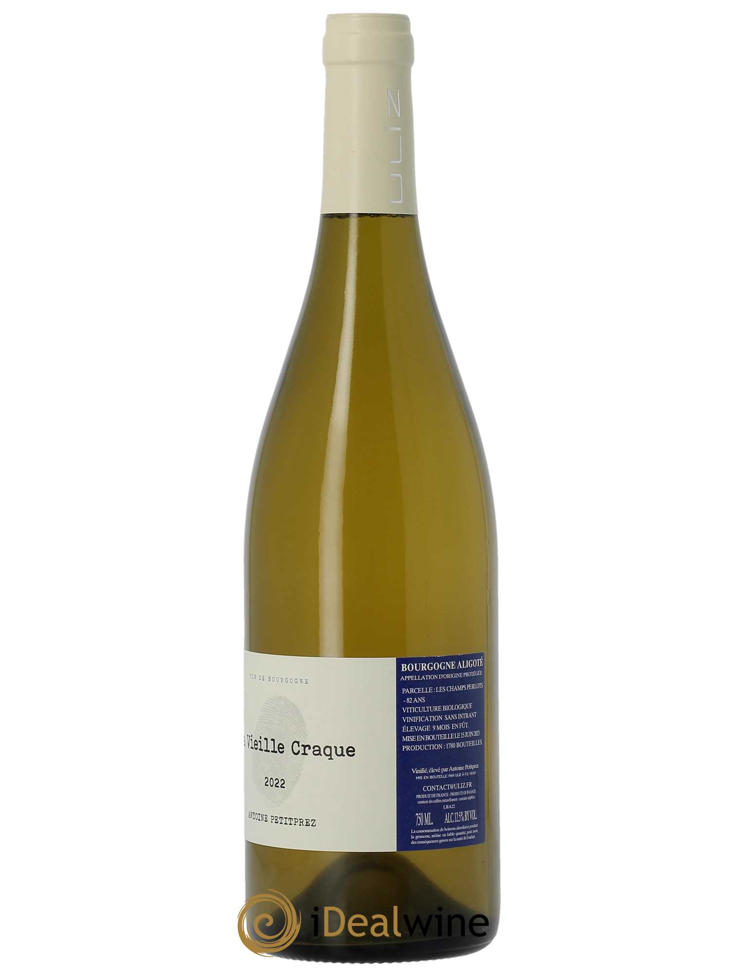 Bourgogne Aligoté La Vieille Craque Uliz (Domaine)  2022 - Lot de 1 Bouteille