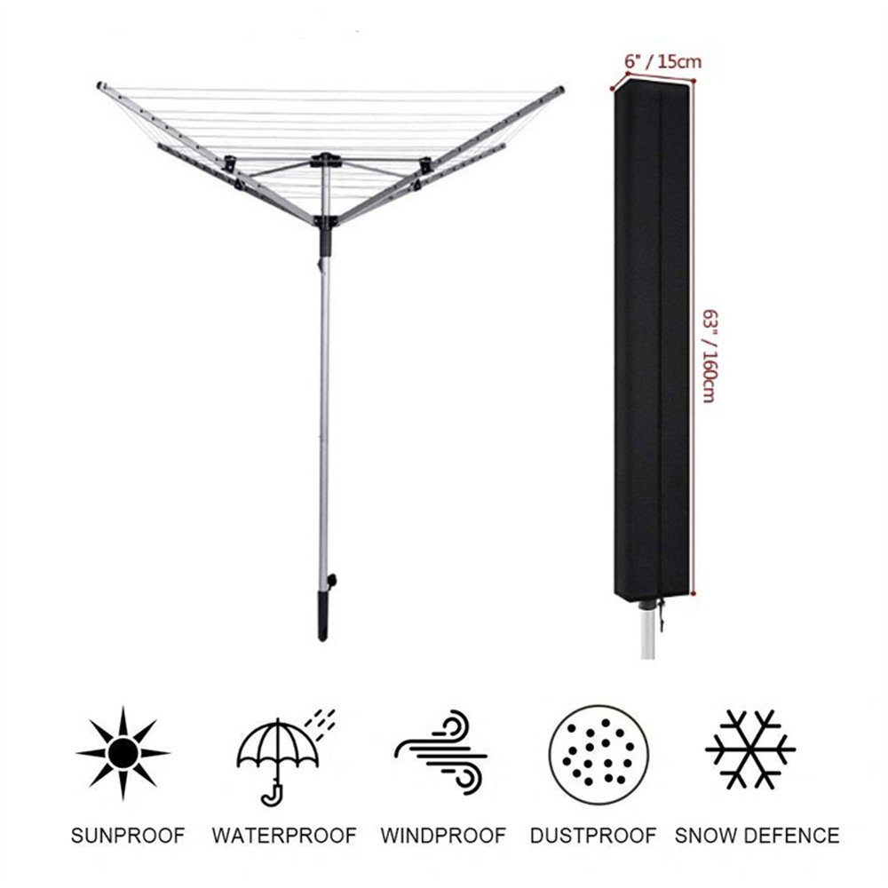 AROMUJOY Wäschespinne-Schutzhülle Wäschespinne Schutzhülle,Schutzhülle für Trockengestell, 210D Oxford-Stoff, wetterfest, wasserdicht, UV-beständig und reißfest.