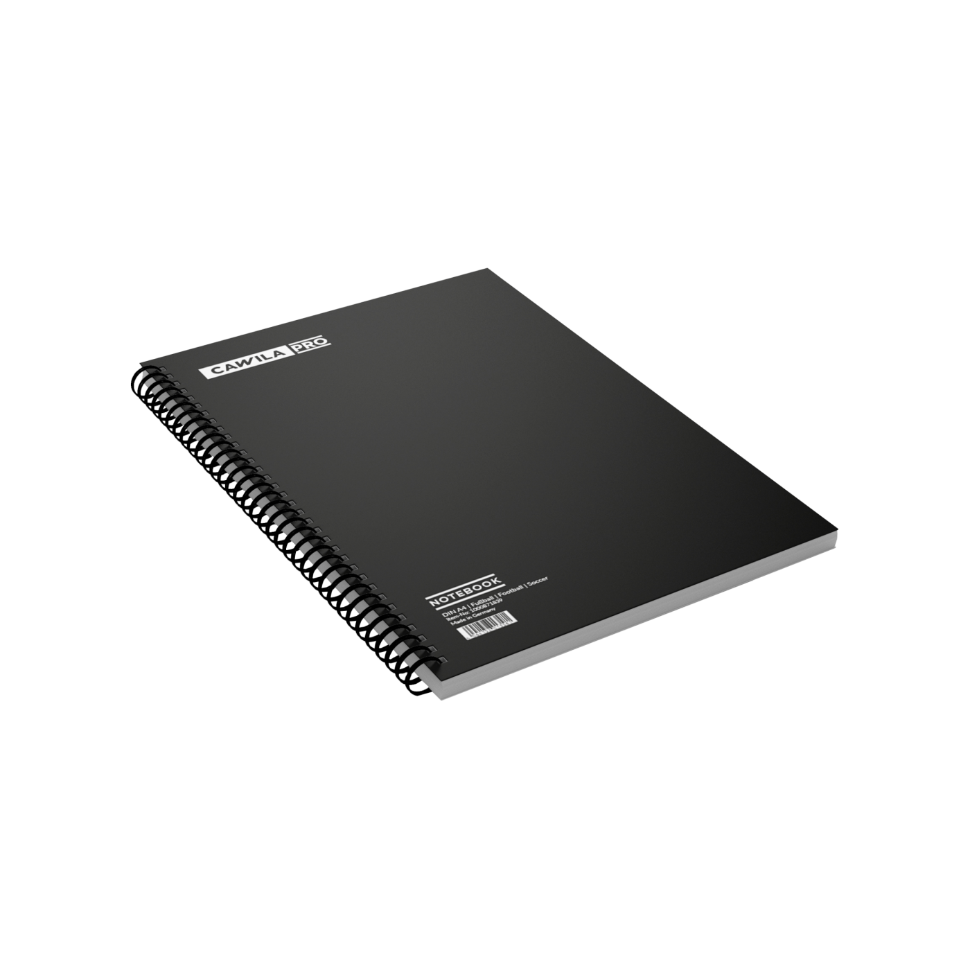 Cawila PRO 100 Blatt A4 Notebook Lehrblock Weiss | Fußball Taktikblock mit Spiralbindung