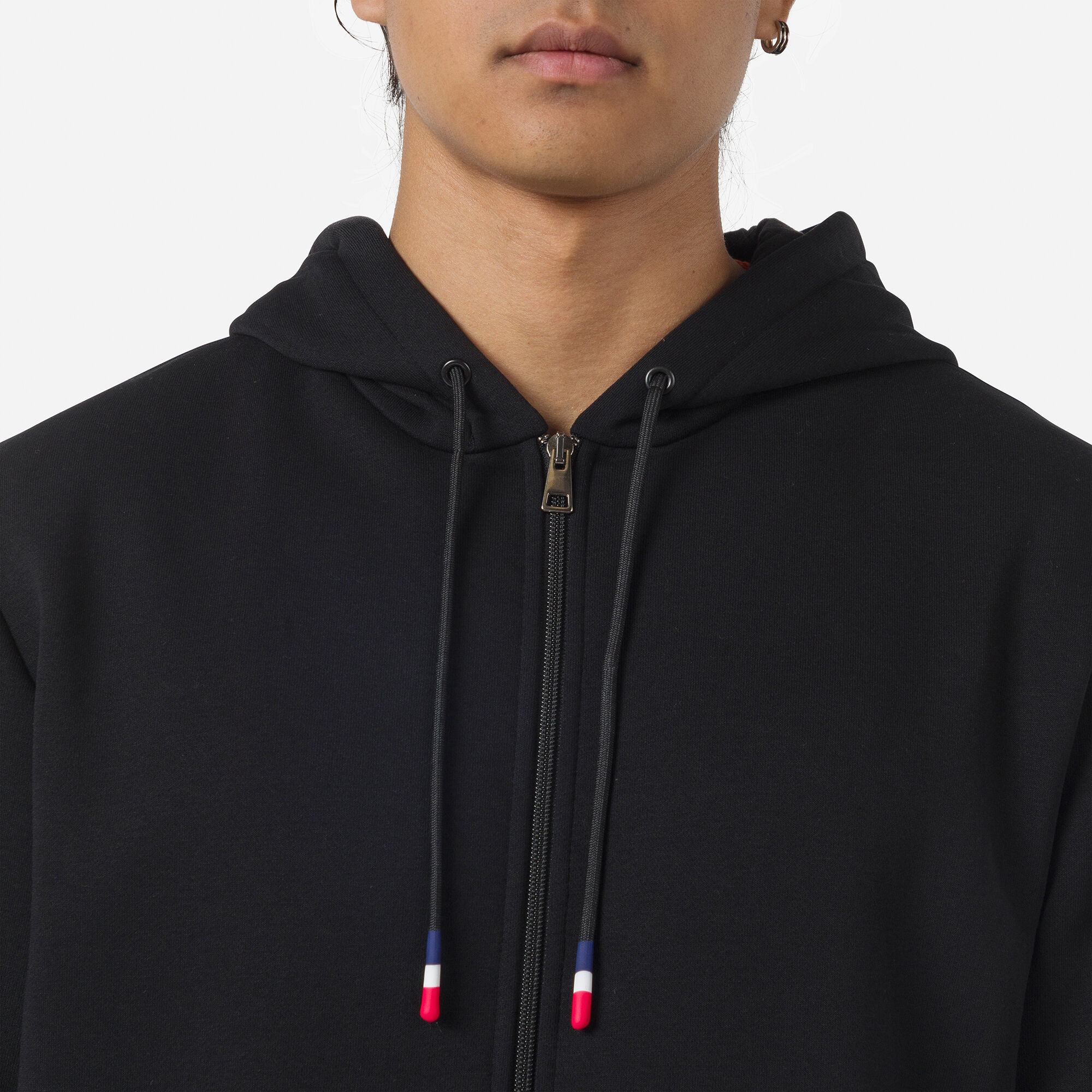 Sweat à capuche zippé molletonné Logo Homme