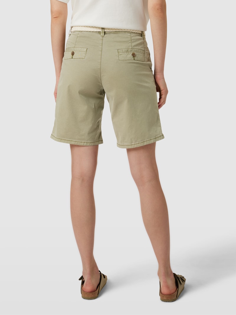 Bermudas mit seitlichen Eingrifftaschen Modell 'CHINO' in khaki