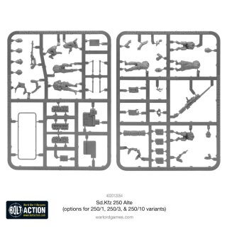 Sd.Kfz 250 (Alte) Half-Track (Options to make 250/1, 250/3 or 250/10 Variants)