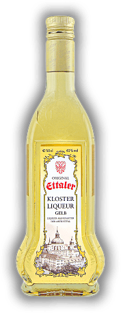 Ettaler gelb Honig Safran Kloster Liqueur Ettaler gelb Honig Safran Kloster Liqueur Ettaler Klosterliqueur gelb, ein ebenso zeitloser wie gehaltvoller Kräuterliqueur aus dem Benediktinerkloster Ettal. 0,5	 Liter - Vol 40%