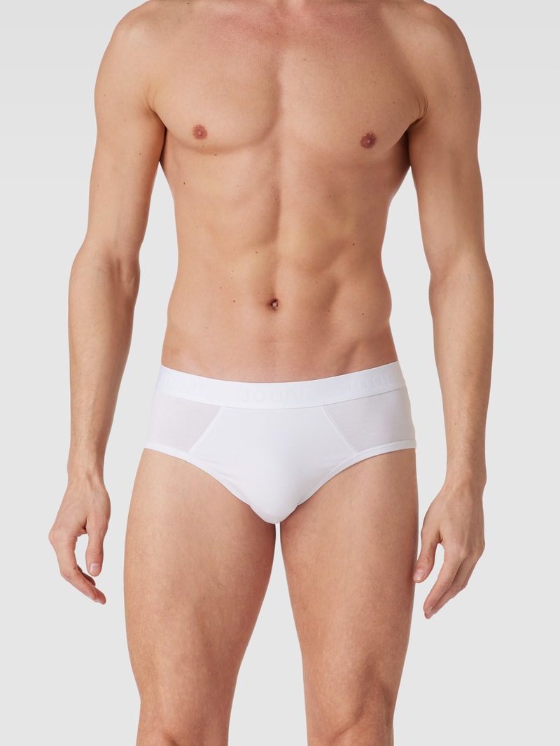 Slip mit elastischem Logo-Bund in weiß