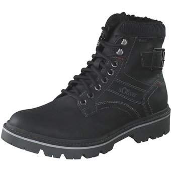 s.Oliver Schnürstiefelette in schwarz