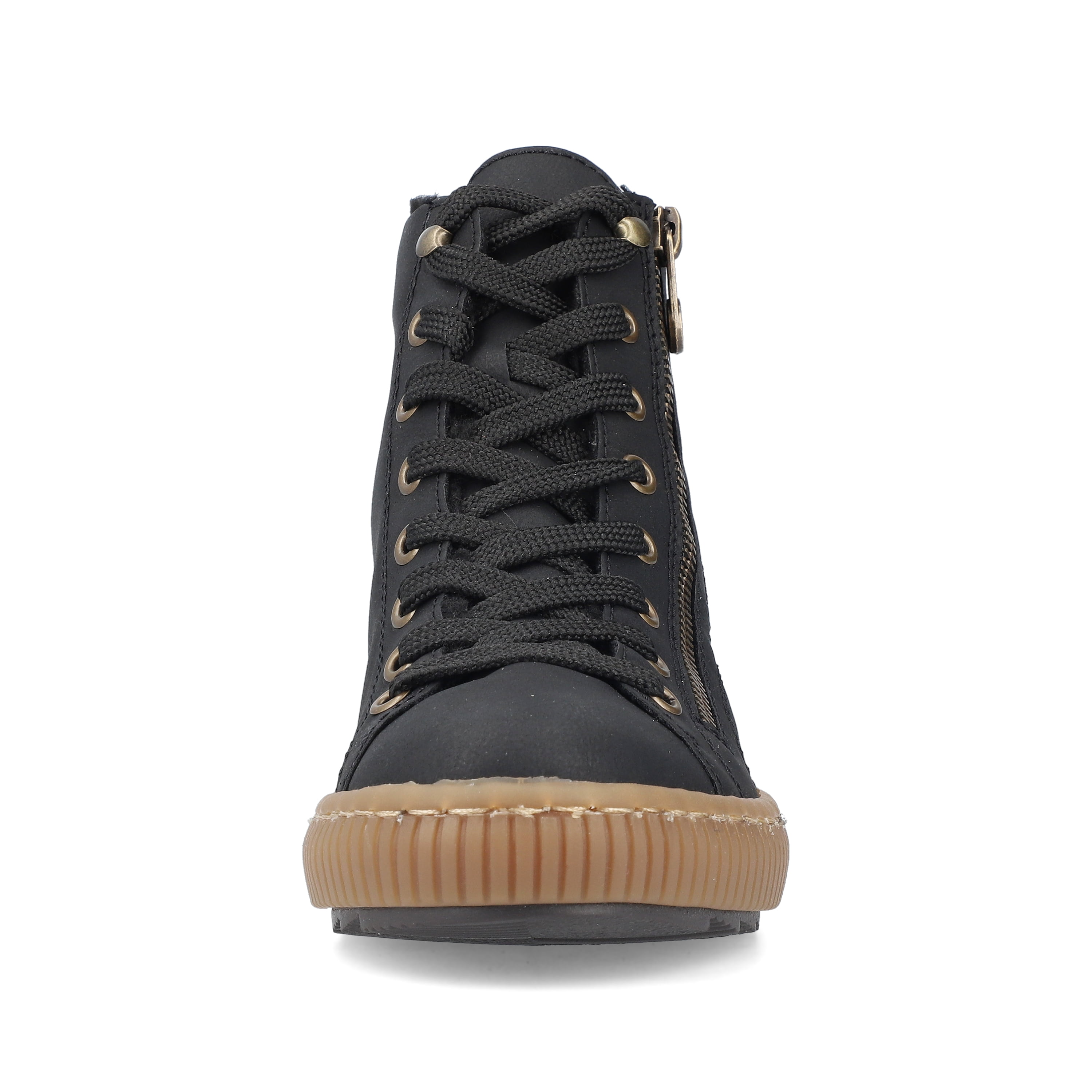 Rieker Damen Schnürschuhe asphaltschwarz
