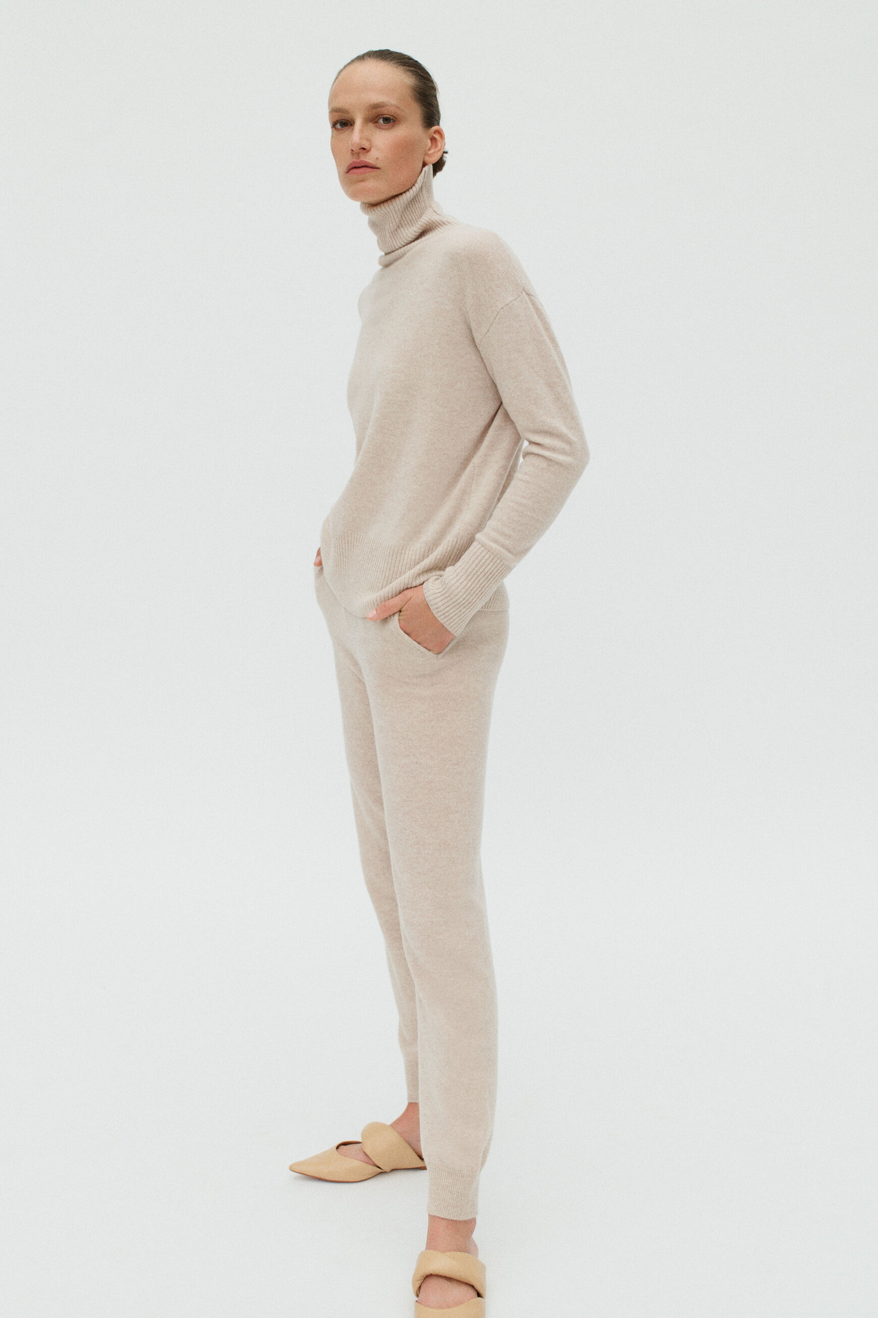 pantalon gaetan beige femme