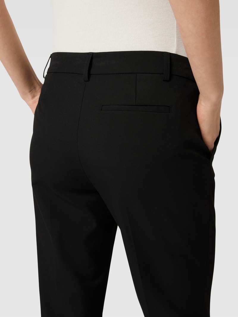 Stoffhose mit Bügelfalten in schwarz