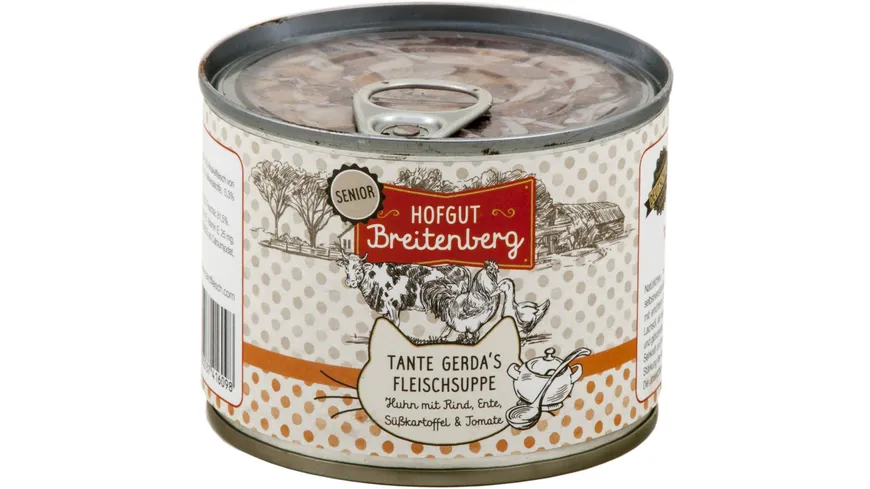 Hofgut Breitenberg Katzennassfutter Sen. Gerdas Fleischsuppe 180g 180 g