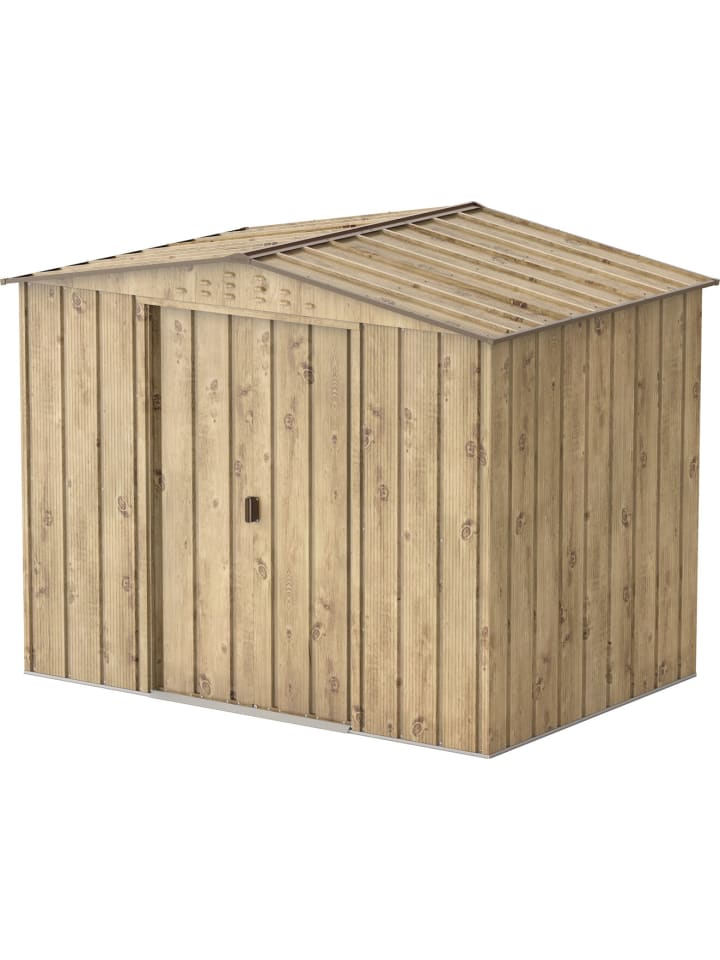 VCM  Metall Gerätehaus 262x174 Gartenhaus Schiebetür in Braun günstig kaufen onesize