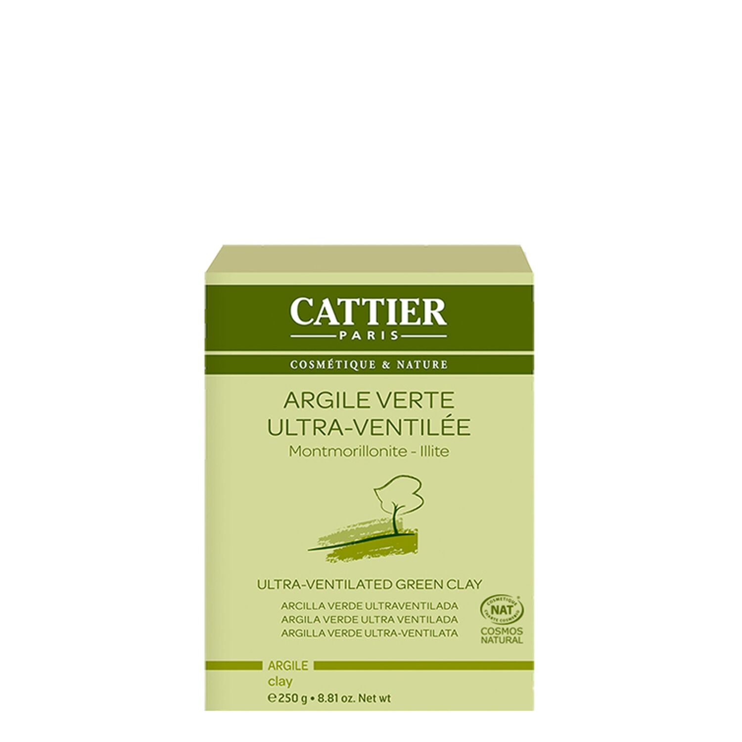 Cattier Argile Verte Ultra Ventilée Multiples Usages 250 g