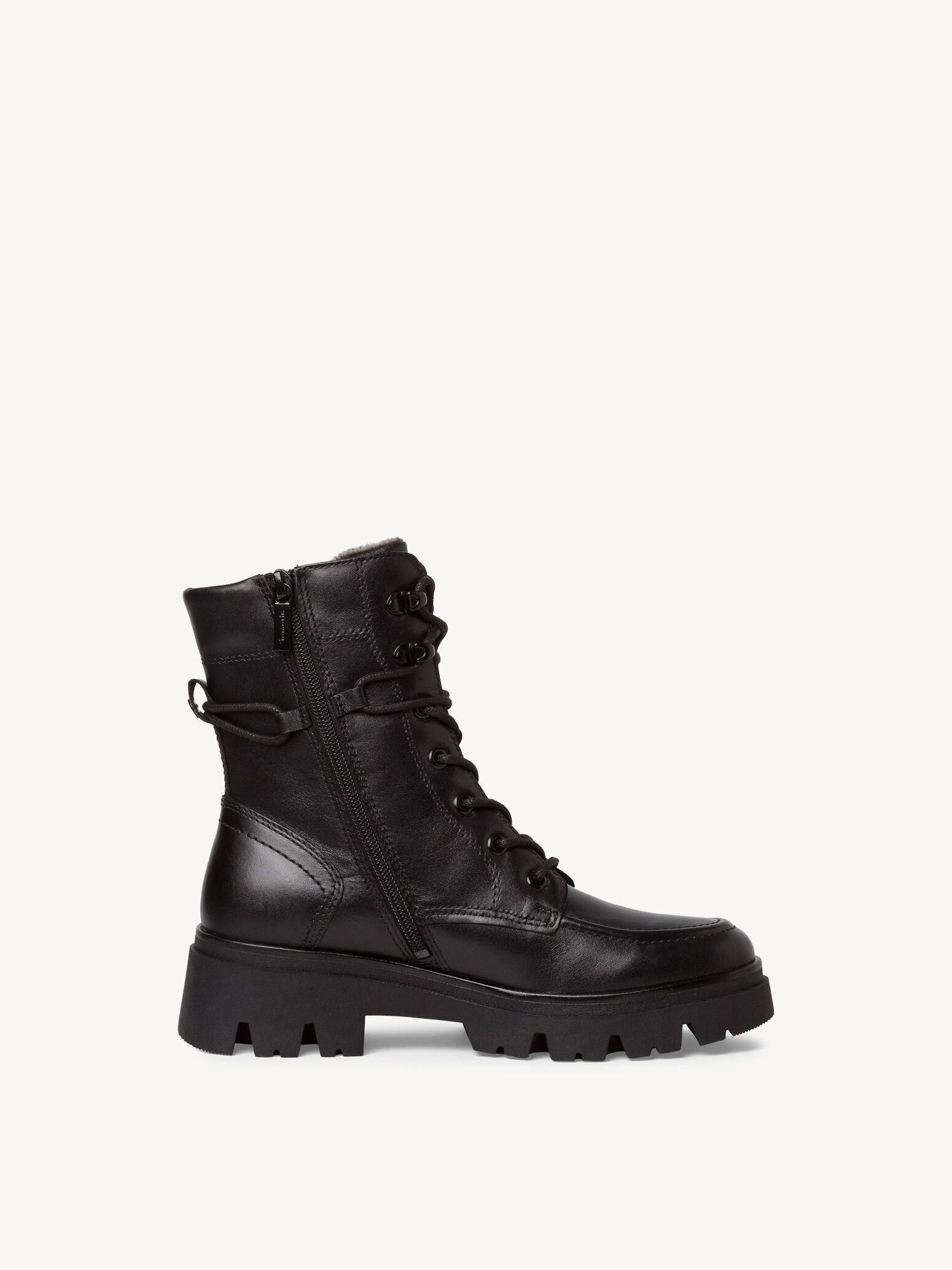 Bottine en cuir - noir