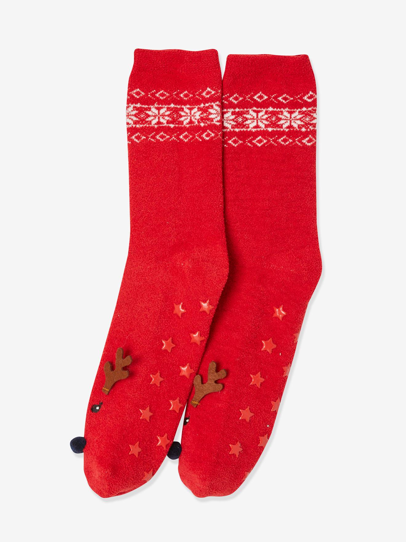 Vertbaudet Capsule Kollektion: Familien Weihnachts-Socken, 2er-Pack - pack rot/marine