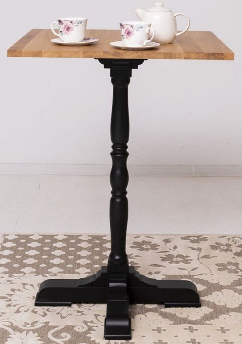 Casa Padrino Stehtisch Landhausstil Stehtisch Braun / Schwarz 80 x 80 x H. 110 cm - Massivholz Bartisch im Landhausstil - Landhausstil Massivholz Bar & Bistro Möbel