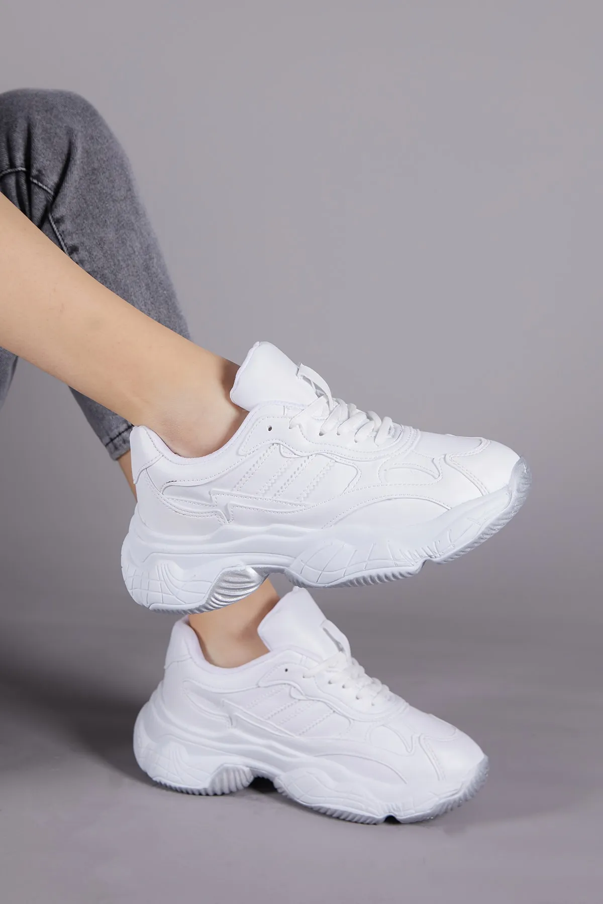 Tonny Black  Weiße Sportschuhe für Damen Tb246
