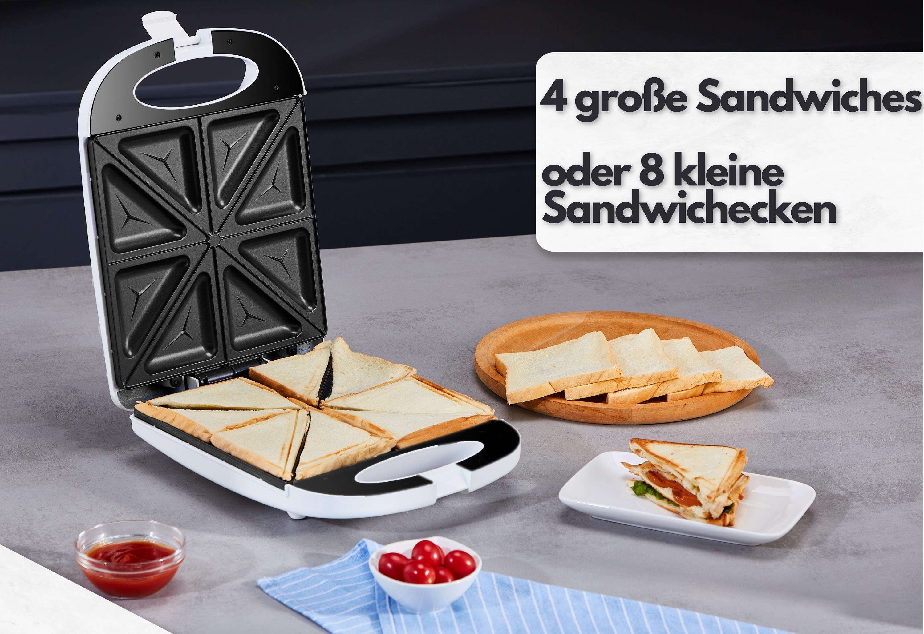 STEINBORG Sandwichmaker SB-2100, 1200 W, Cool-Touch-Gehäuse, Anti-Haftbeschichtung