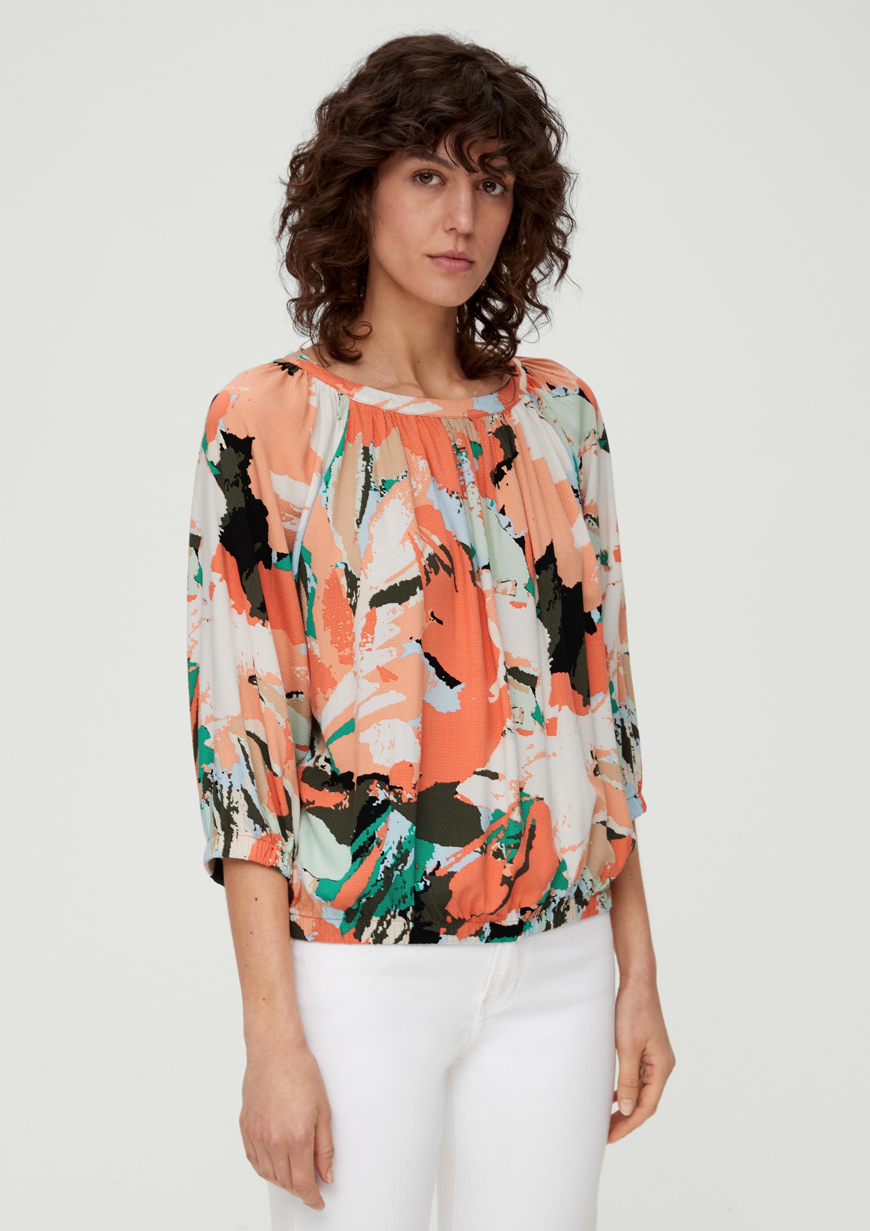 Viskosebluse mit Allover-Muster  2128336-27B2