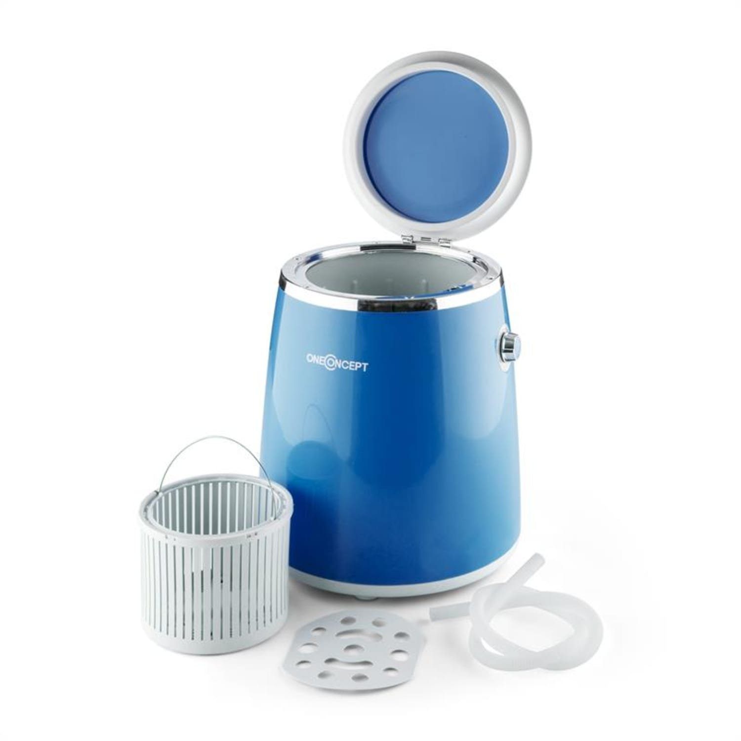 ONECONCEPT Wäscheschleuder Ecowash-Pico Mini-Waschmaschine Schleuderfunktion 3,5 kg 380W blau, 1320 U/min, 3.5 kg