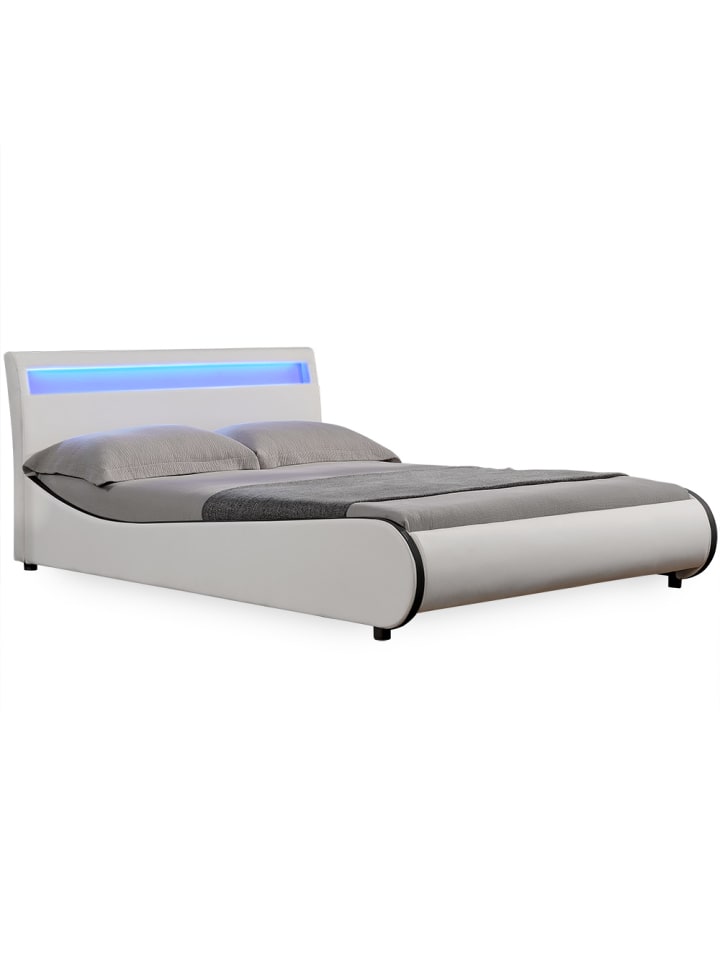 Corium Corium LED Valencia Polsterbett  in Weiß (B)180cm günstig kaufen onesize