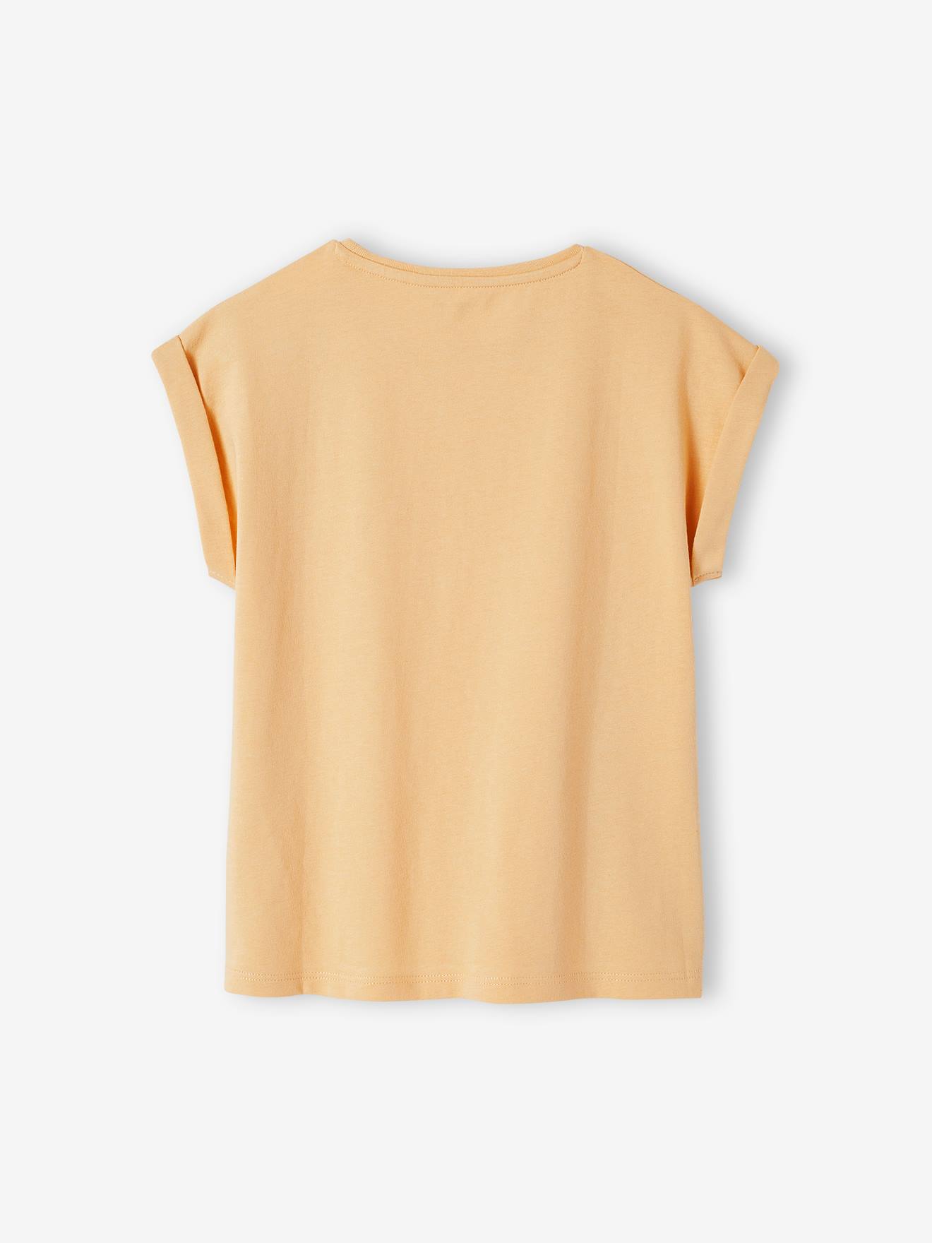 Vertbaudet Mädchen T-Shirt, Blumen-Schriftzug Oeko-Tex - marine/tres bien