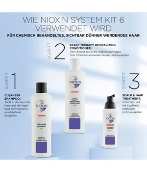 Nioxin System 6 Chemisch Behandeltes Haar - Sichtbar Dünner Werdendes Haar Haarpflegeset-1 Stk