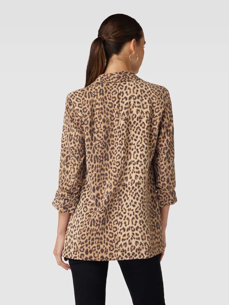 Blazer mit  Animal-Print Modell 'BOSELLA' in sand