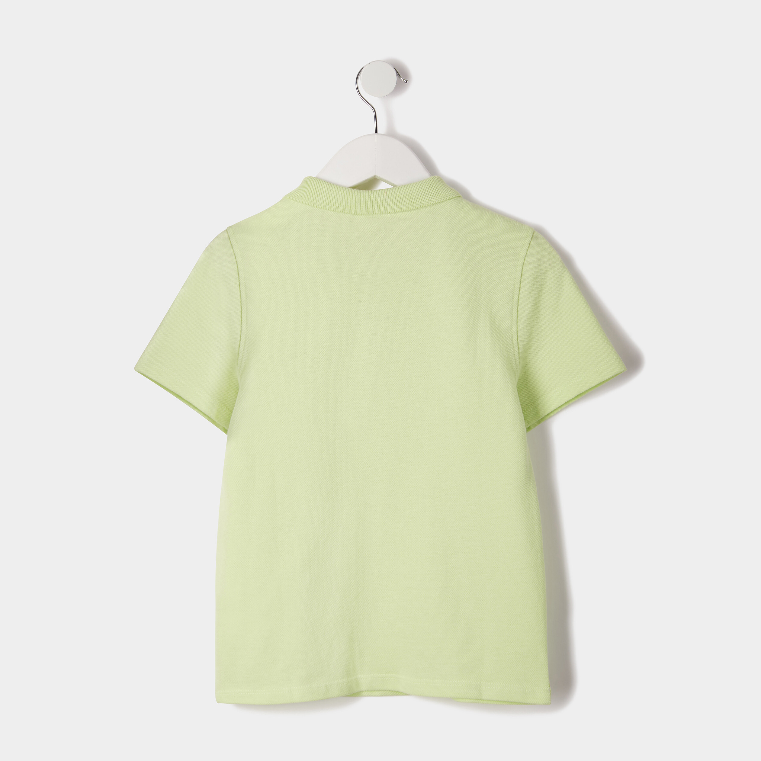 Polo manches courtes à détail brodé vert garçon | La Halle