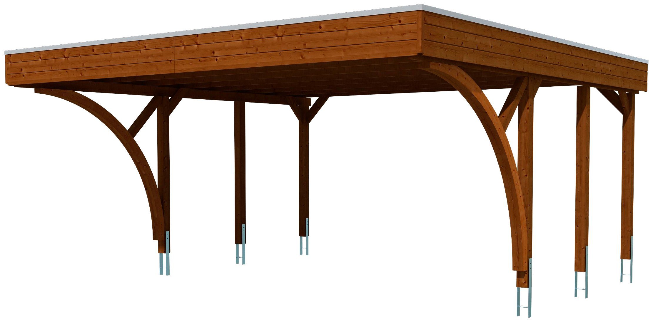 Skanholz Doppelcarport Friesland 8, BxT: 557x555 cm, 201 cm Einfahrtshöhe