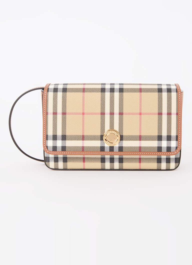 Burberry Hampshire teļādas sajūga soma ar noņemamu plecu siksnu