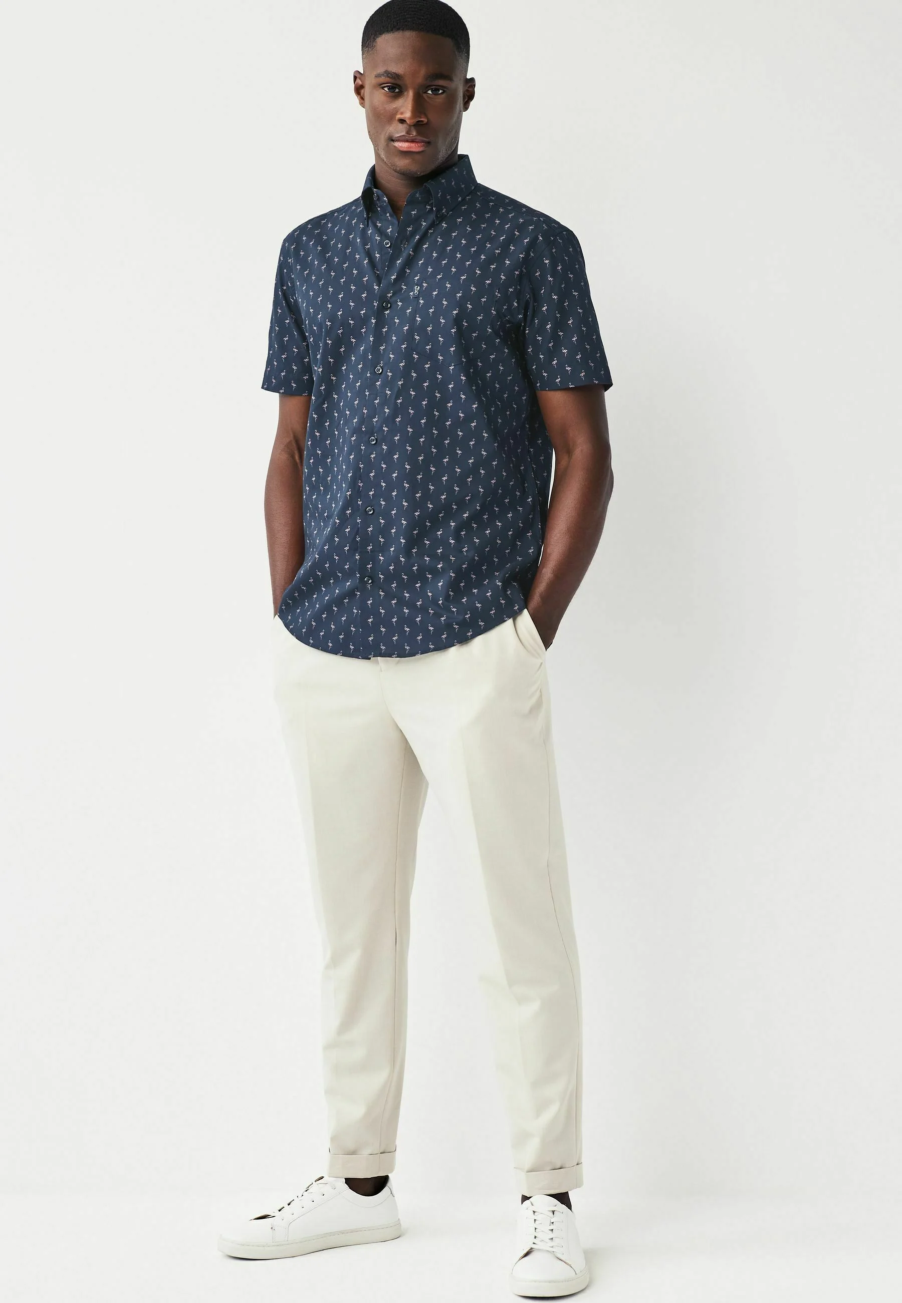 Camisa OXFORD FIT DE MANGA CORTA Y AJUSTE REGULAR Next