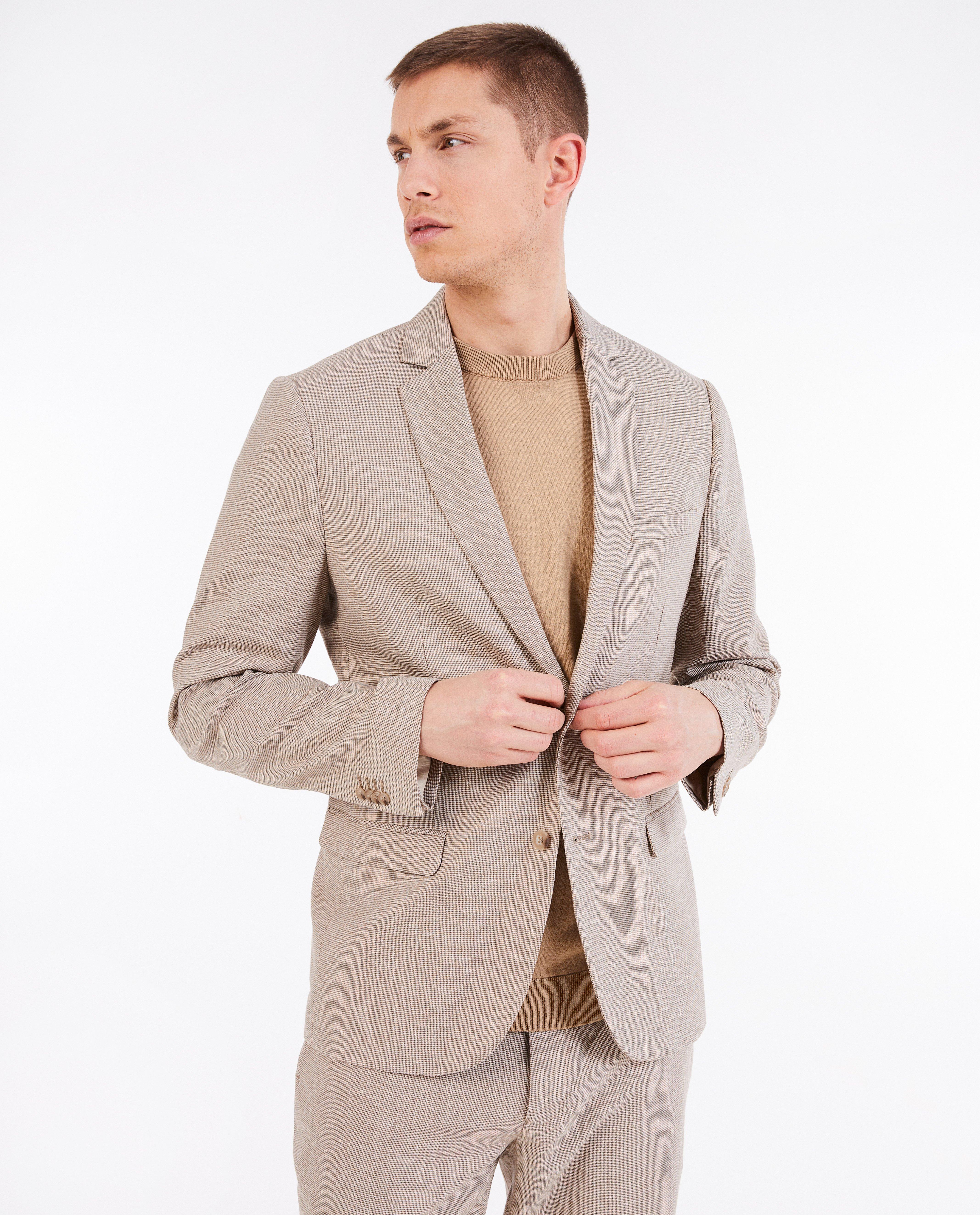 Sacou Iveo bej, croială slim fit bej