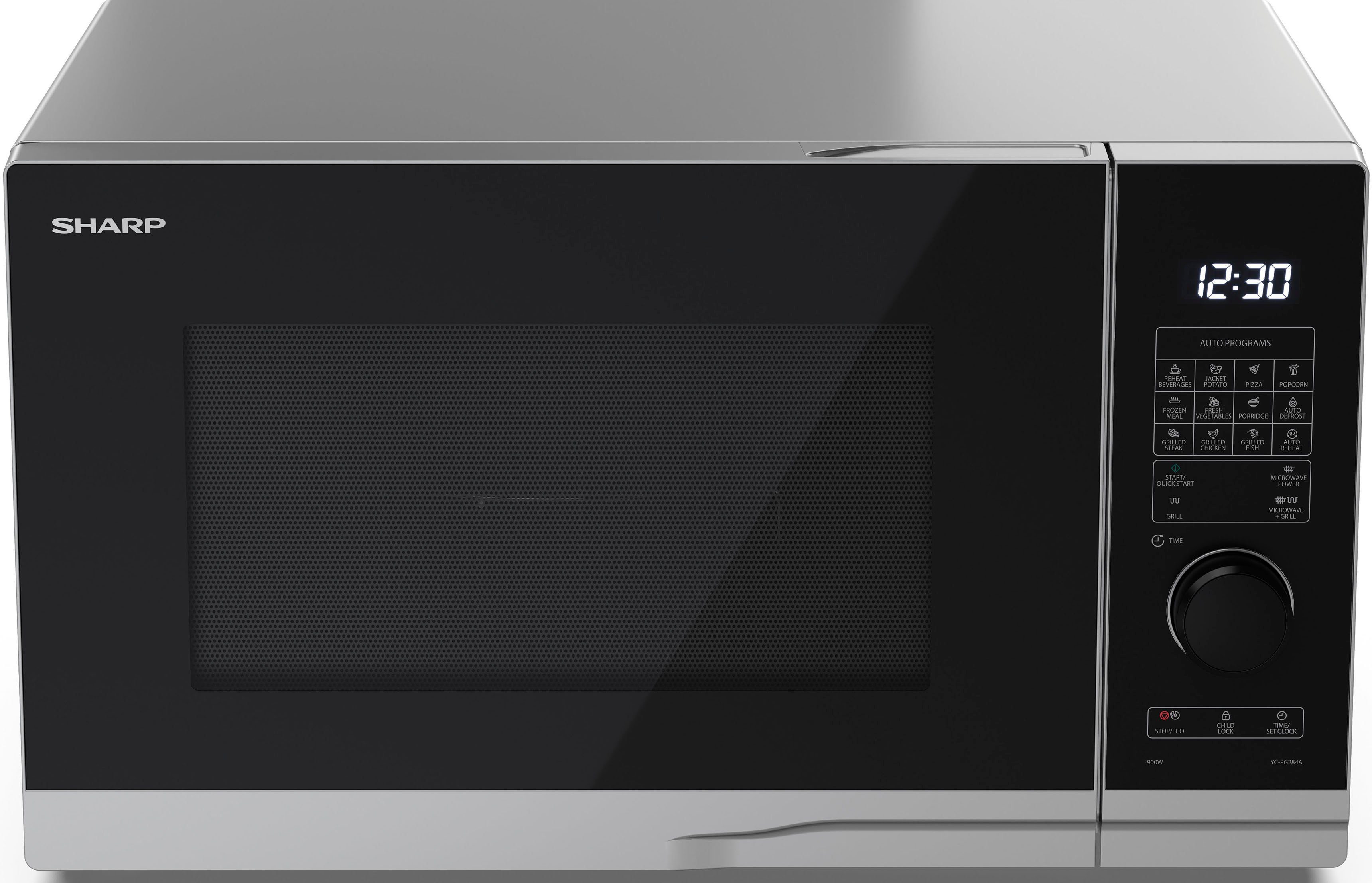 Sharp Mikrowelle YC-PG254AE-S, Grill, Mikrowelle, 25 l