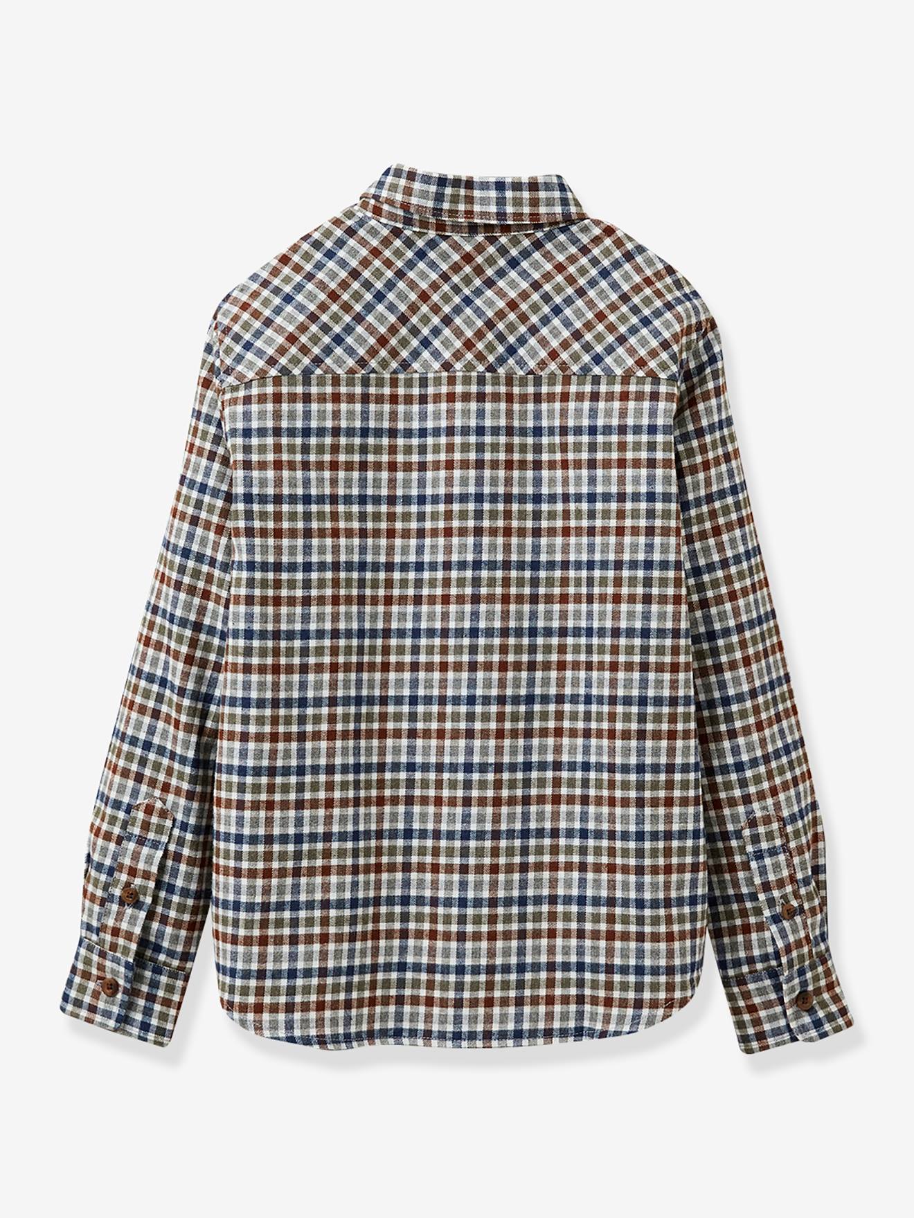 Chemise garçon à carreaux Harley CYRILLUS carreaux blanc