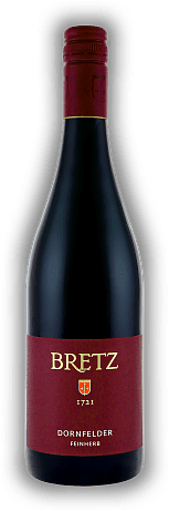 Ernst Bretz, Dornfelder, Qualitätswein, feinherb, 2021, Rheinhessen  Ernst Bretz, Dornfelder, Qualitätswein, feinherb, 2021, Rheinhessen   Jahrgang 2021 - 0,75	 Liter - Vol 11,5%