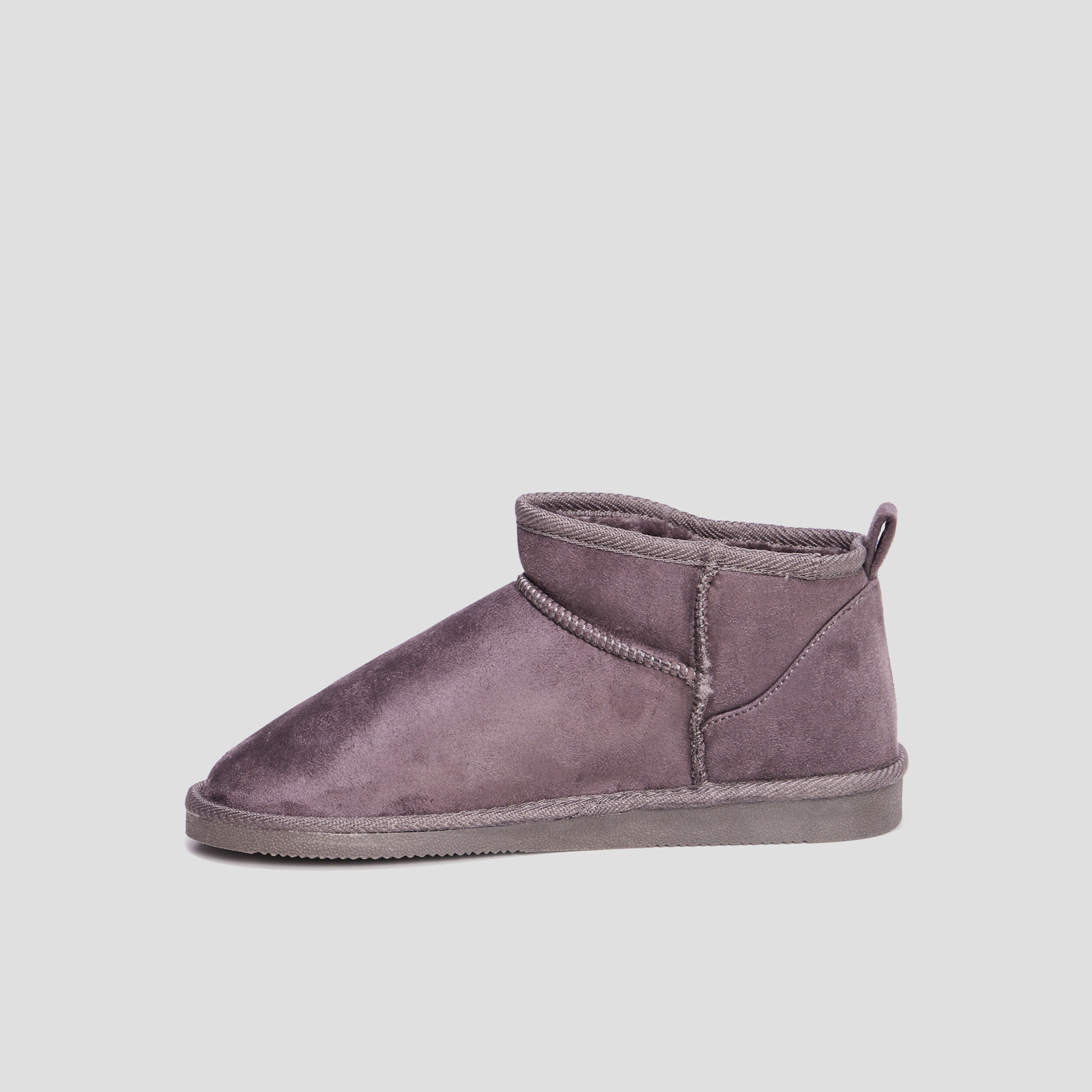Bottines imitation fourrure gris femme | La Halle