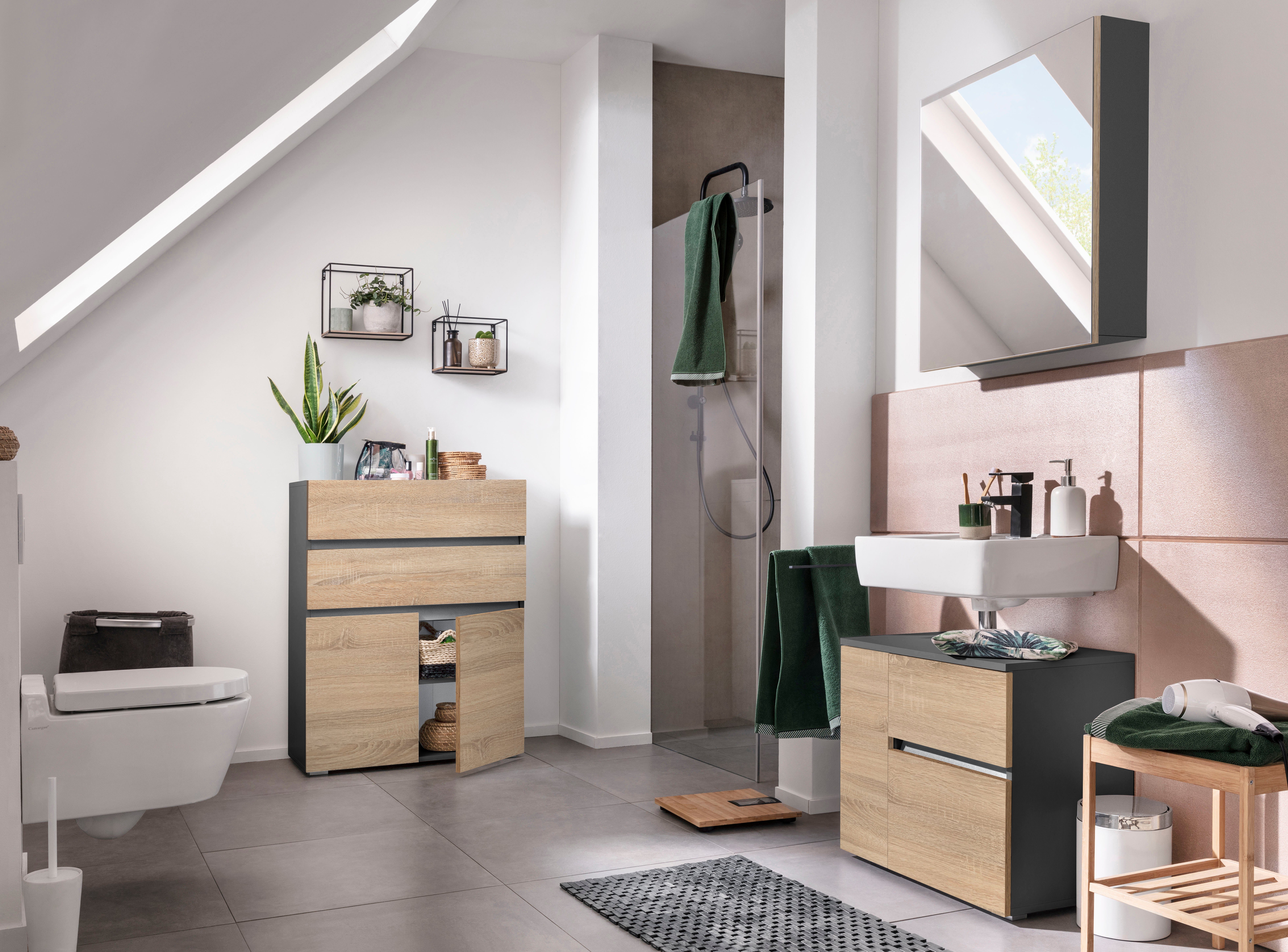 Home affaire Midischrank Wisla Höhe 98 cm, mit Türen & Schubkasten