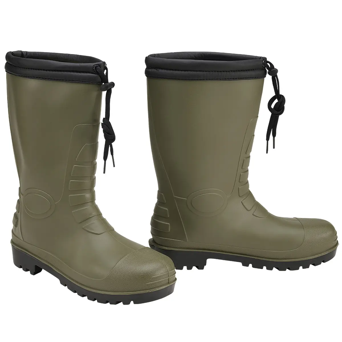 Gummistiefel mit Futter oliv