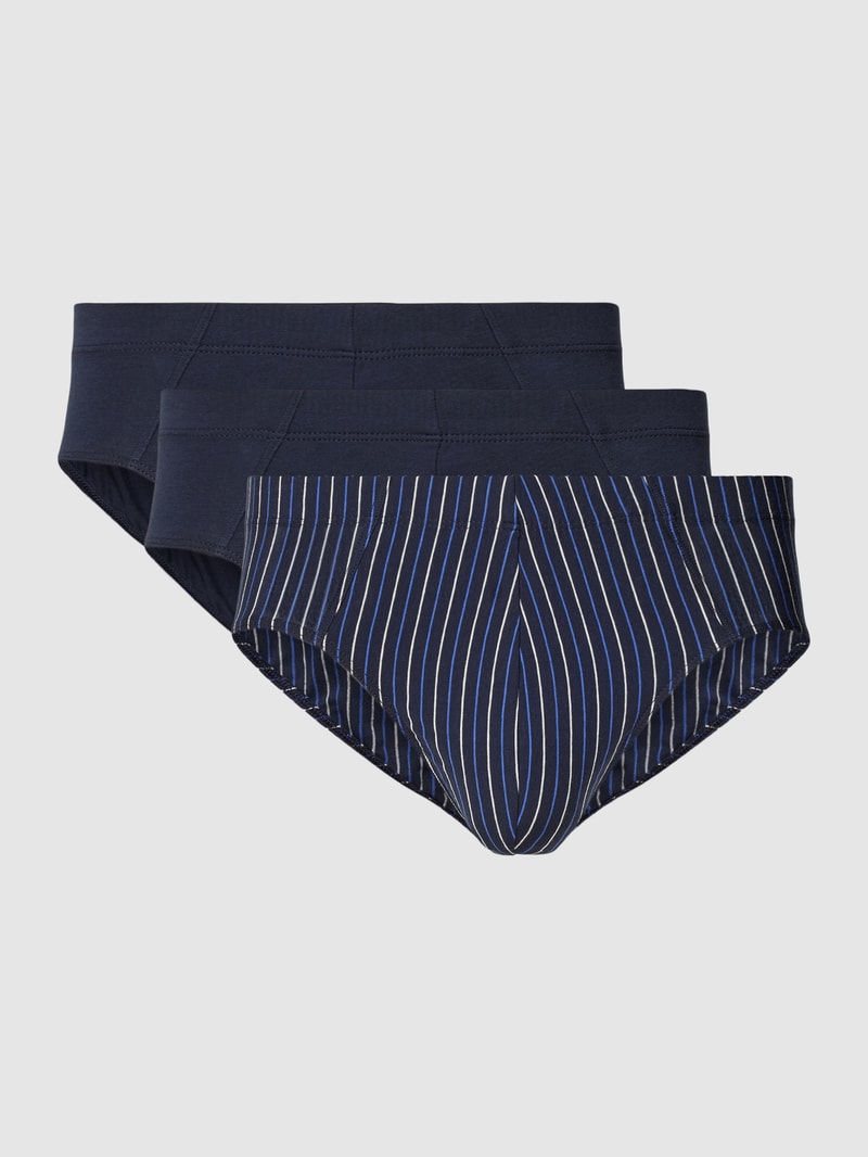 Slip mit Teilungsnähten im 3er-Pack in dunkelblau