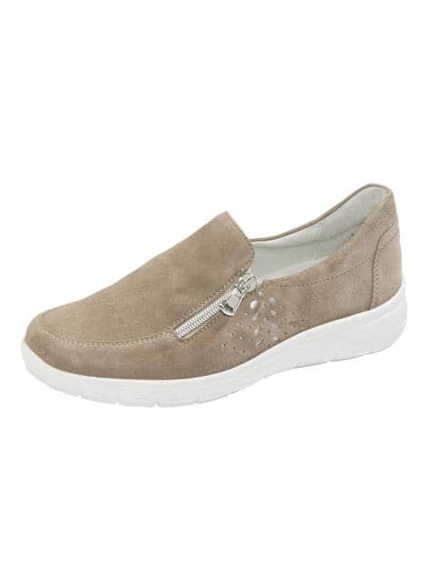 Slipper mit seitlichem Reißverschluss