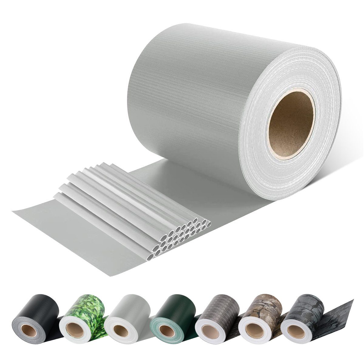 Sekey Sichtschutzstreifen Sichtschutz Rolle 35m / 50m blickdicht PVC Zaunfolie Sichtschutzfolie, für Doppelstabmatten Zaun