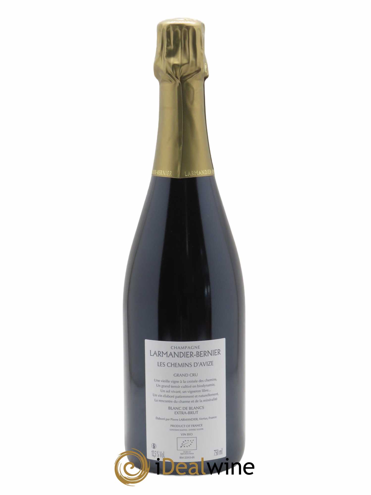 Les Chemins d'Avize Grand Cru Extra-Brut Larmandier-Bernier  2015 - Lot de 1 Bouteille