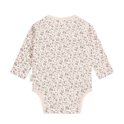 Wickelbody langarm, rosa für Mädchen