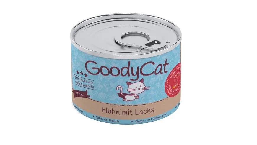 Goodycat Katzen Nassfutter Huhn mit Lachs, Rind & Süßkartoffeln 180 g
