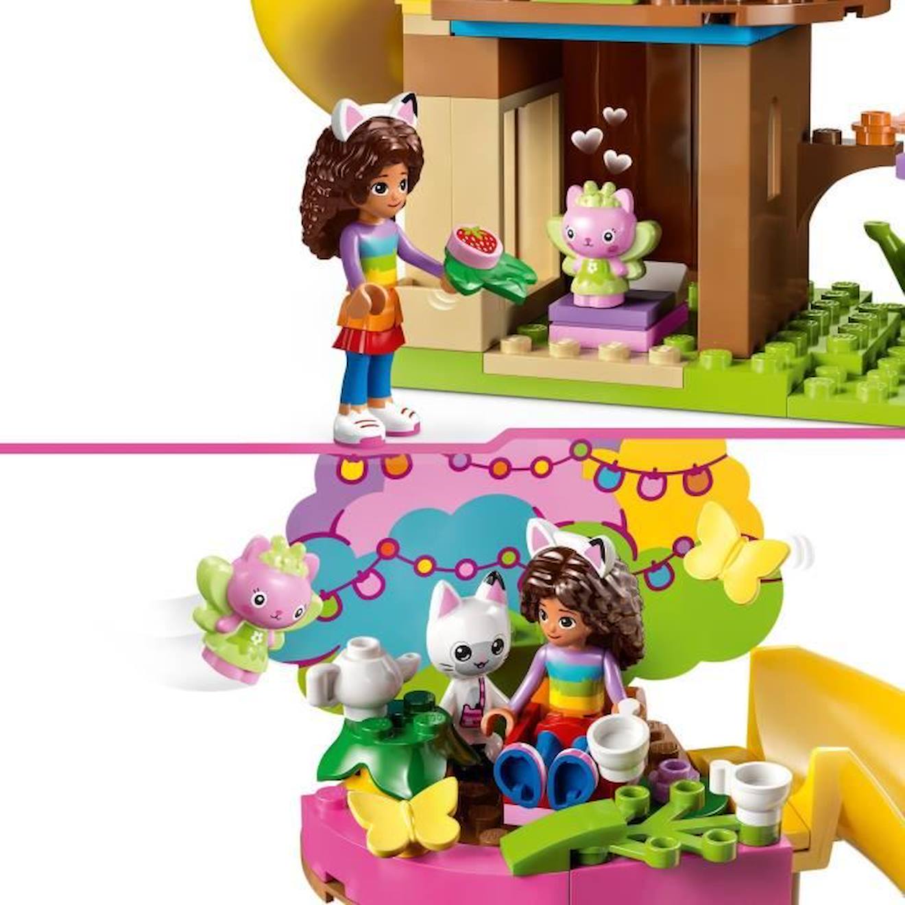 LEGO® Gabby et la Maison Magique 10787 La Fête au Jardin de Fée Minette, Jouet avec Figurines blanc