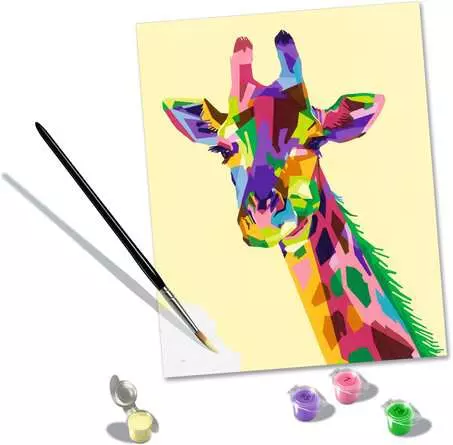 CreArt Funky Giraffe - Malen nach Zahlen für Erwachsene