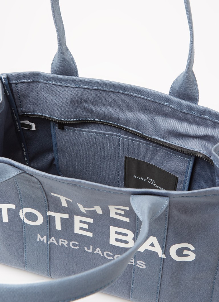 Marc Jacobs mazā iepirkumu soma no audekla ar logotipa apdruku