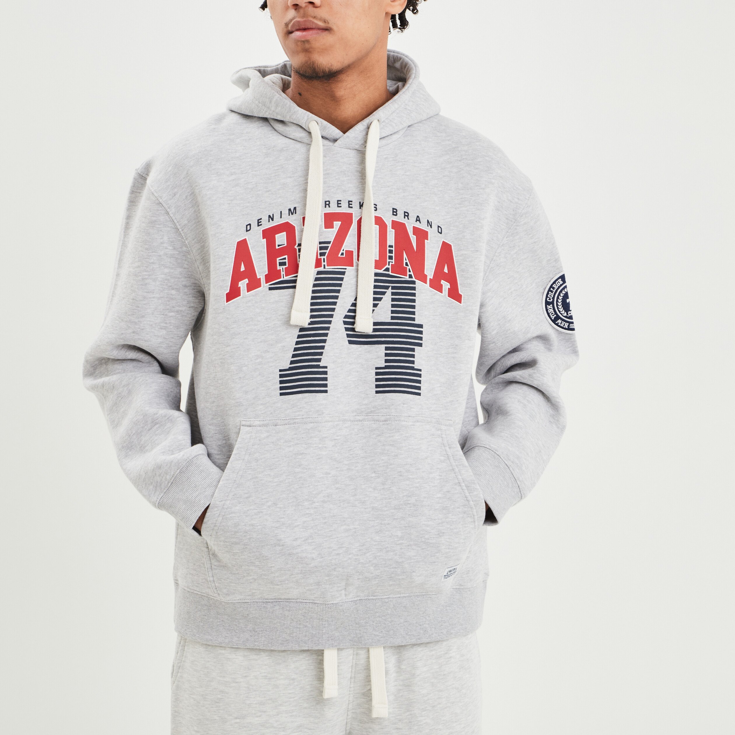 Sweat à capuche hoodie Creeks gris homme | La Halle
