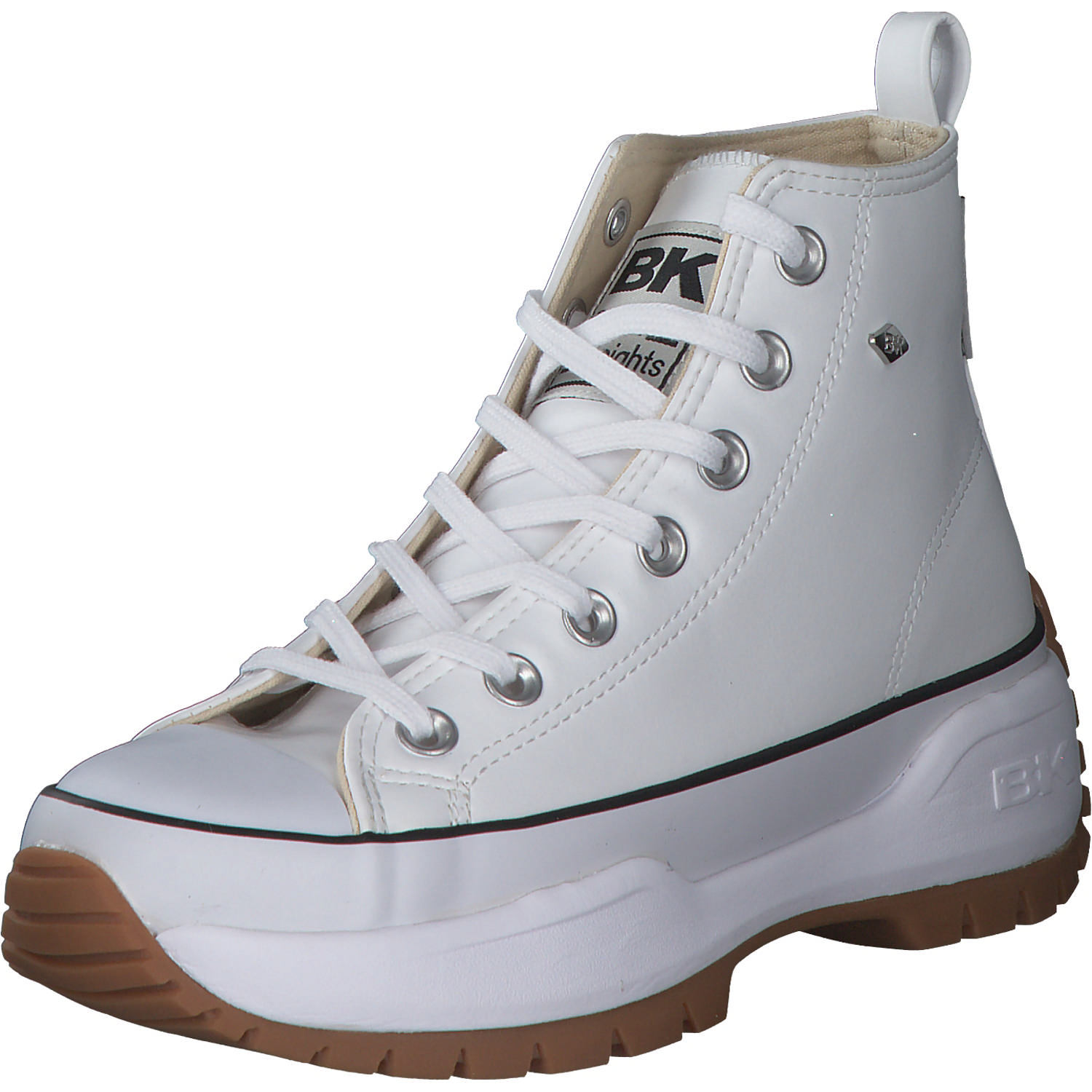 British Knights Kaya Mid Fly B49, Sneakers High, Damen, Weiß / Schwarz